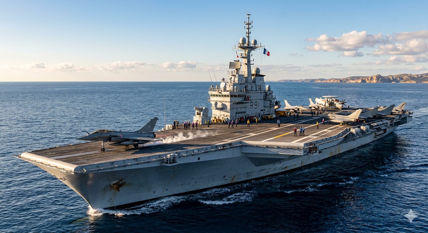 欧州最強の「蒼き死神」原子力空母シャルル・ド・ゴール徹底解剖！中東・ホルムズ海峡の封鎖を砕くフランスの至宝