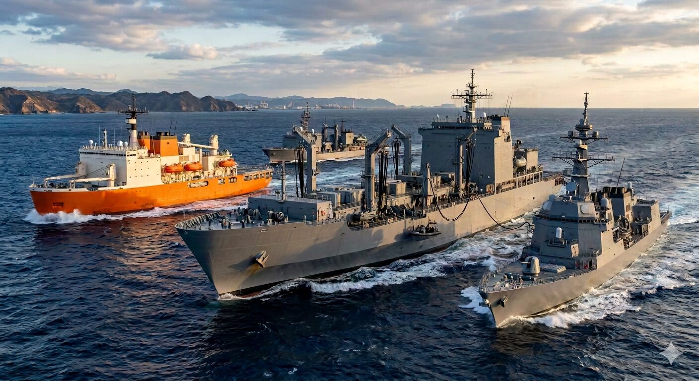【海上自衛隊の補助艦】最強の裏方「補給・工作・訓練艦」を徹底解説！護衛艦を支える影の主役たちと日本の国防力